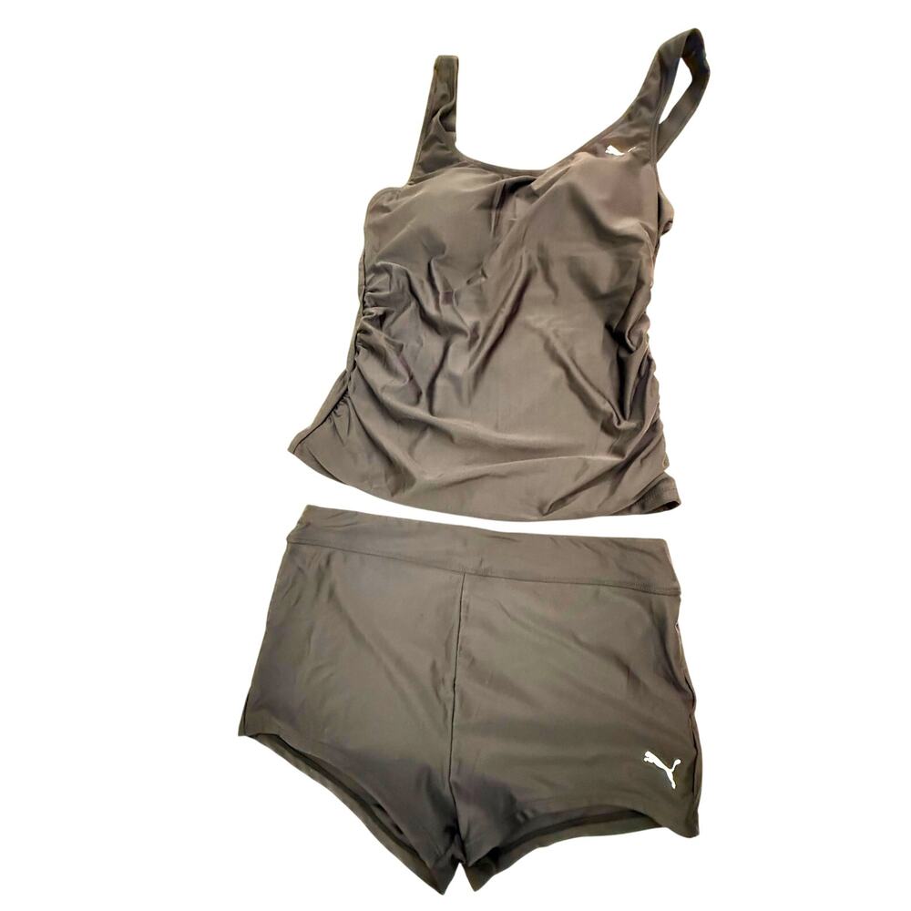 SKU2528 PUMA Women's Two-Piece Boy Short Swimsuit & Control Top Large